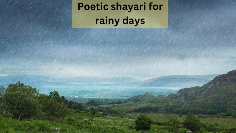 poetic shayari for rainy days