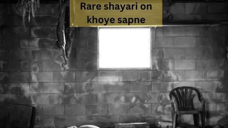 rare shayari on khoye sapne