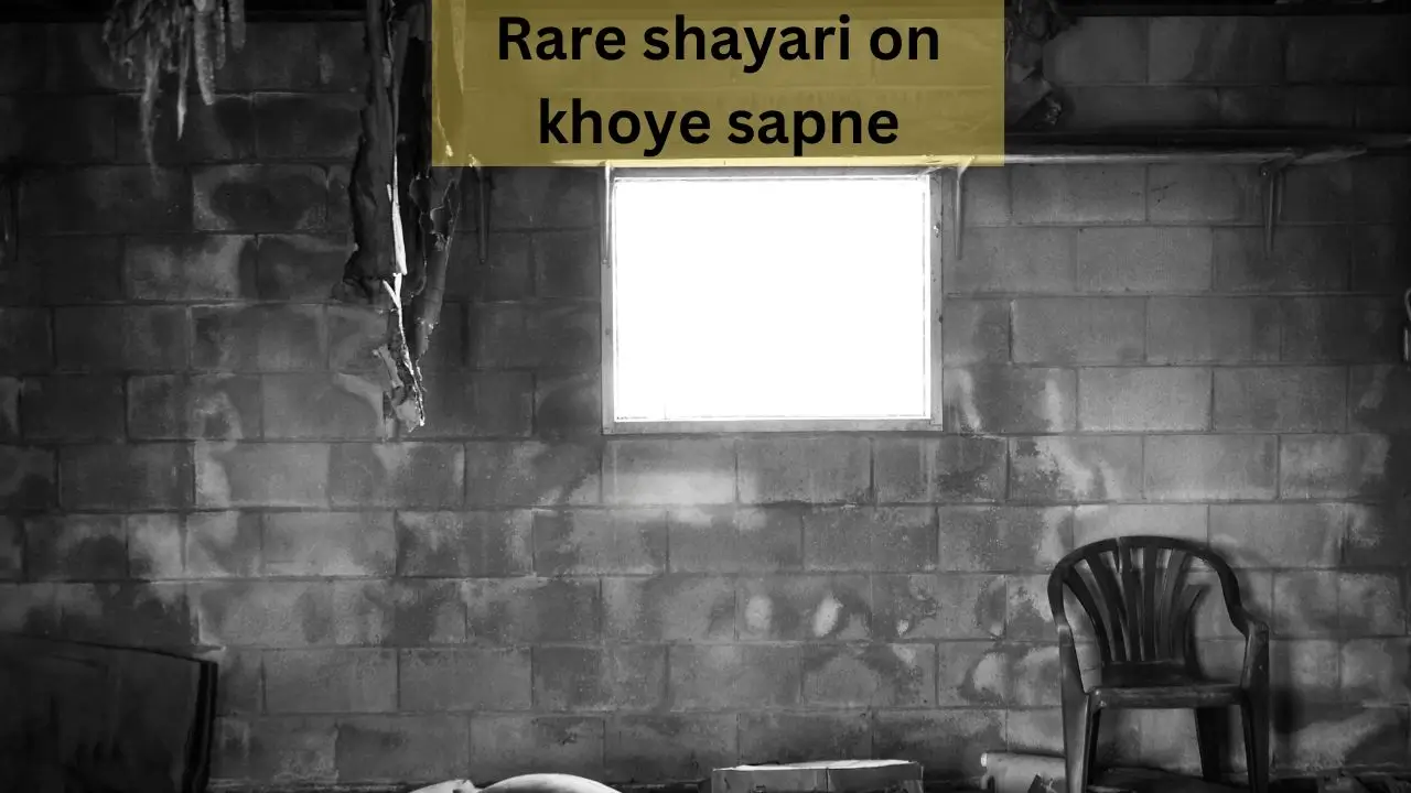 rare shayari on khoye sapne
