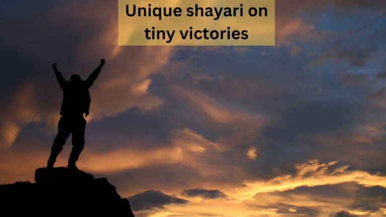 unique shayari on tiny victories