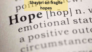 shayari on fragile hopes